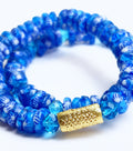 Royal Blue Bracelet Set – Handmade Ghanaian Krobo Beaded Bracelet